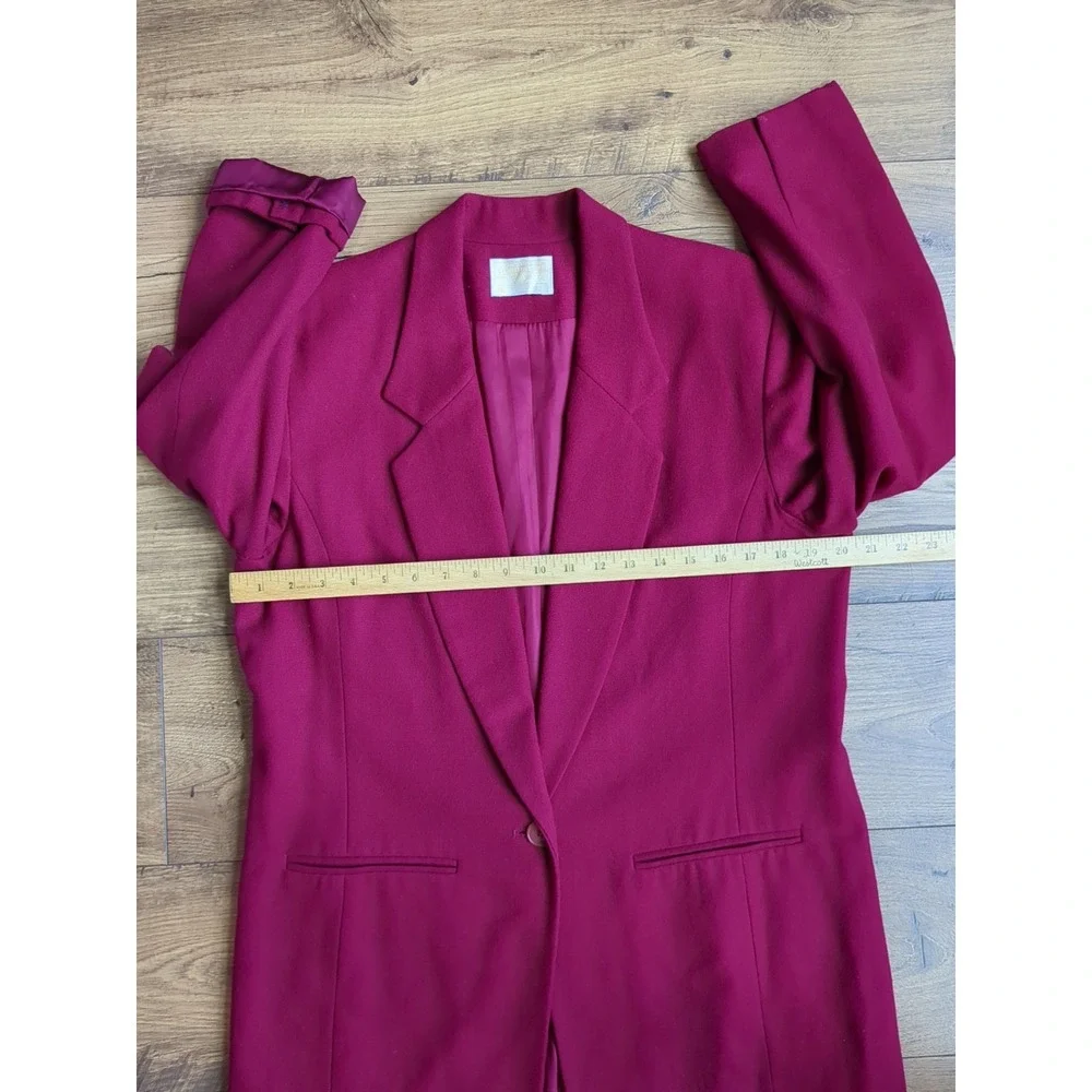 VTG Pendleton‎ Womens Sz 10 Single Button Deep Red Blazer Made In USA